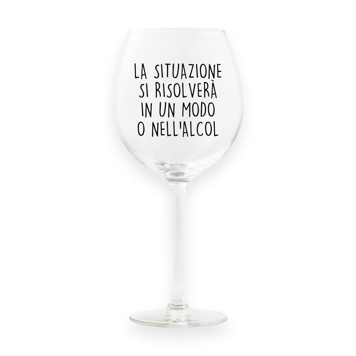 Calice da vino personalizzato SHOULD WE DRINK WINE TONIGHT 